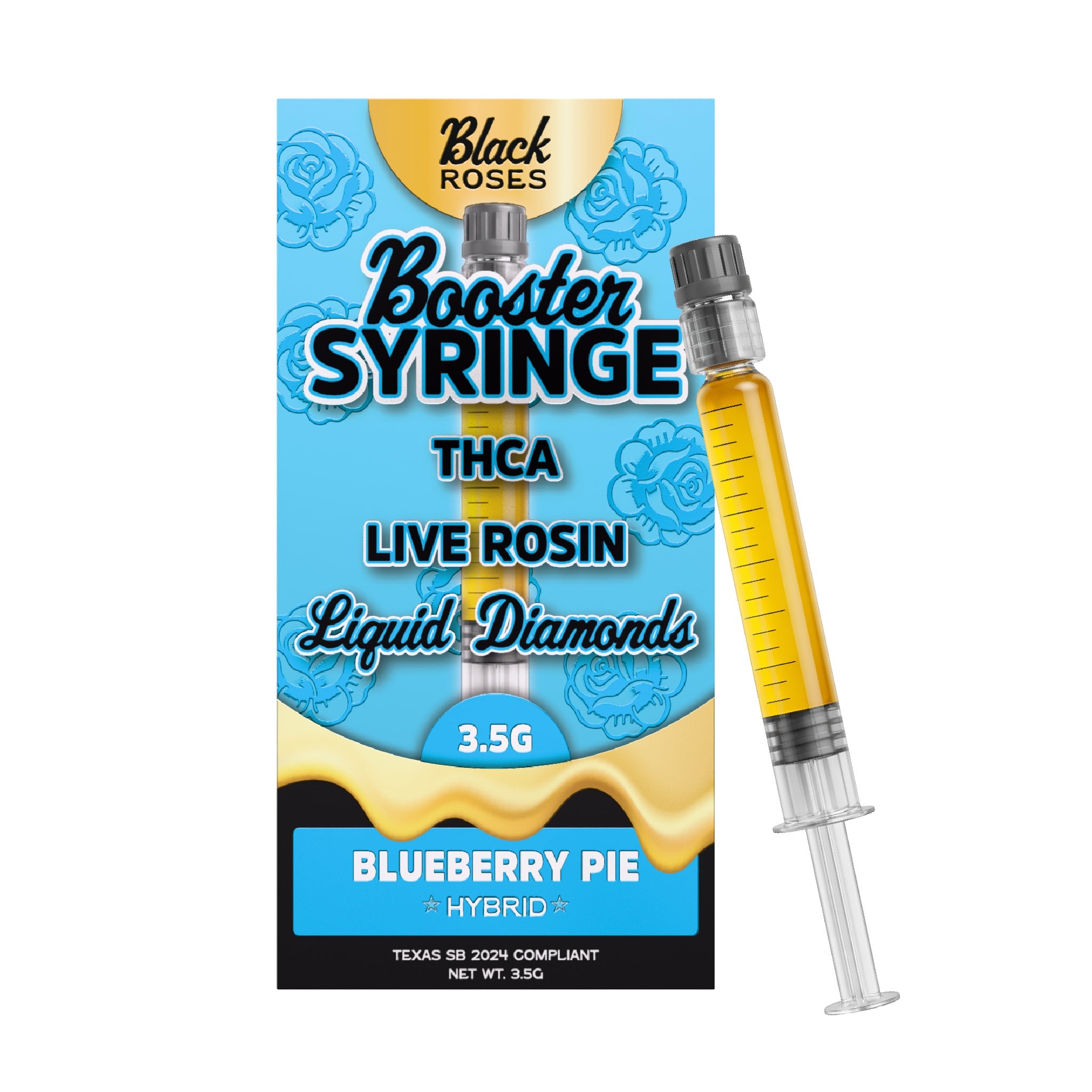 Black Roses Booster Liquid Diamonds THC-A Syringe - 3.5g