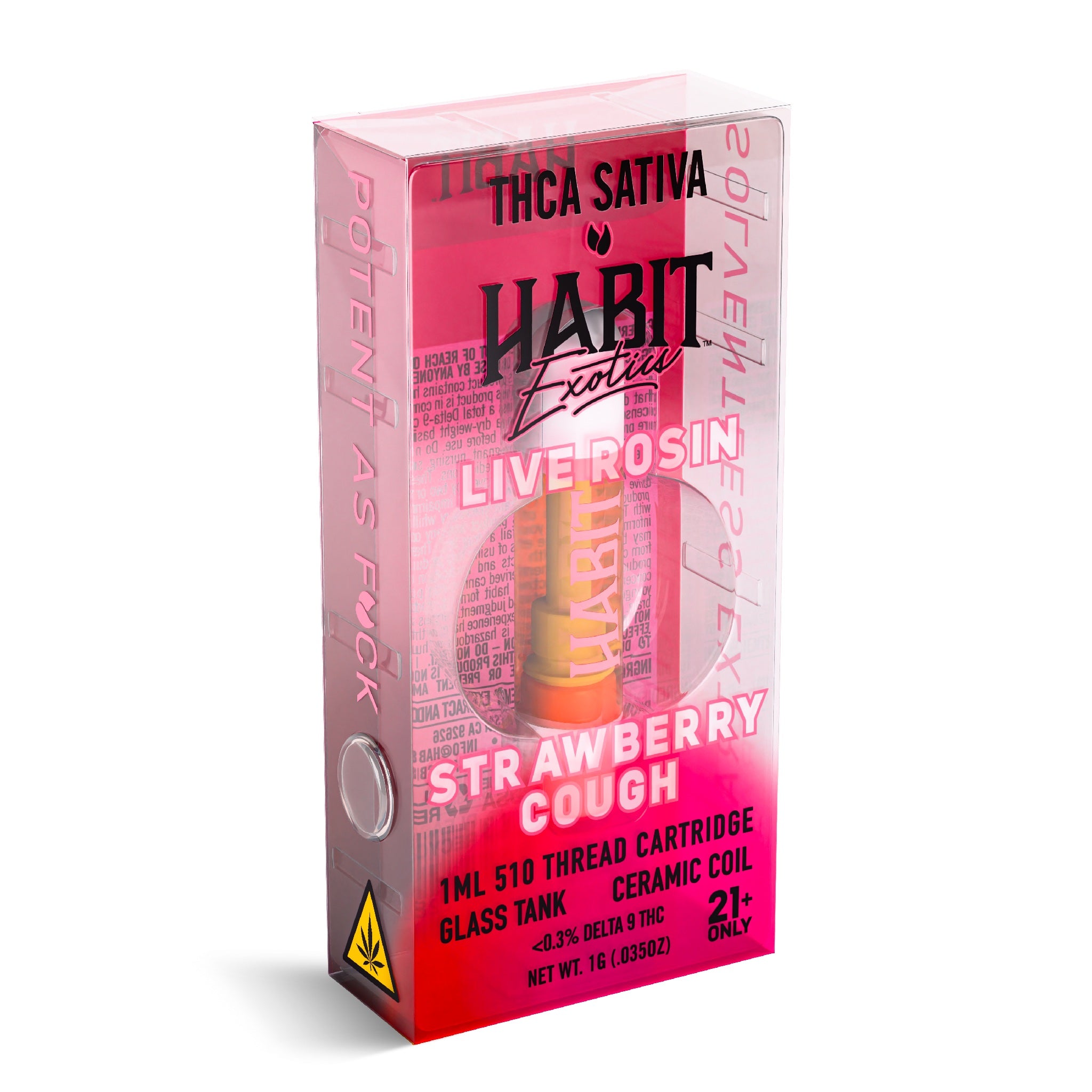 Habit Exotics THC-A Live Rosin Cartridge - 1000mg