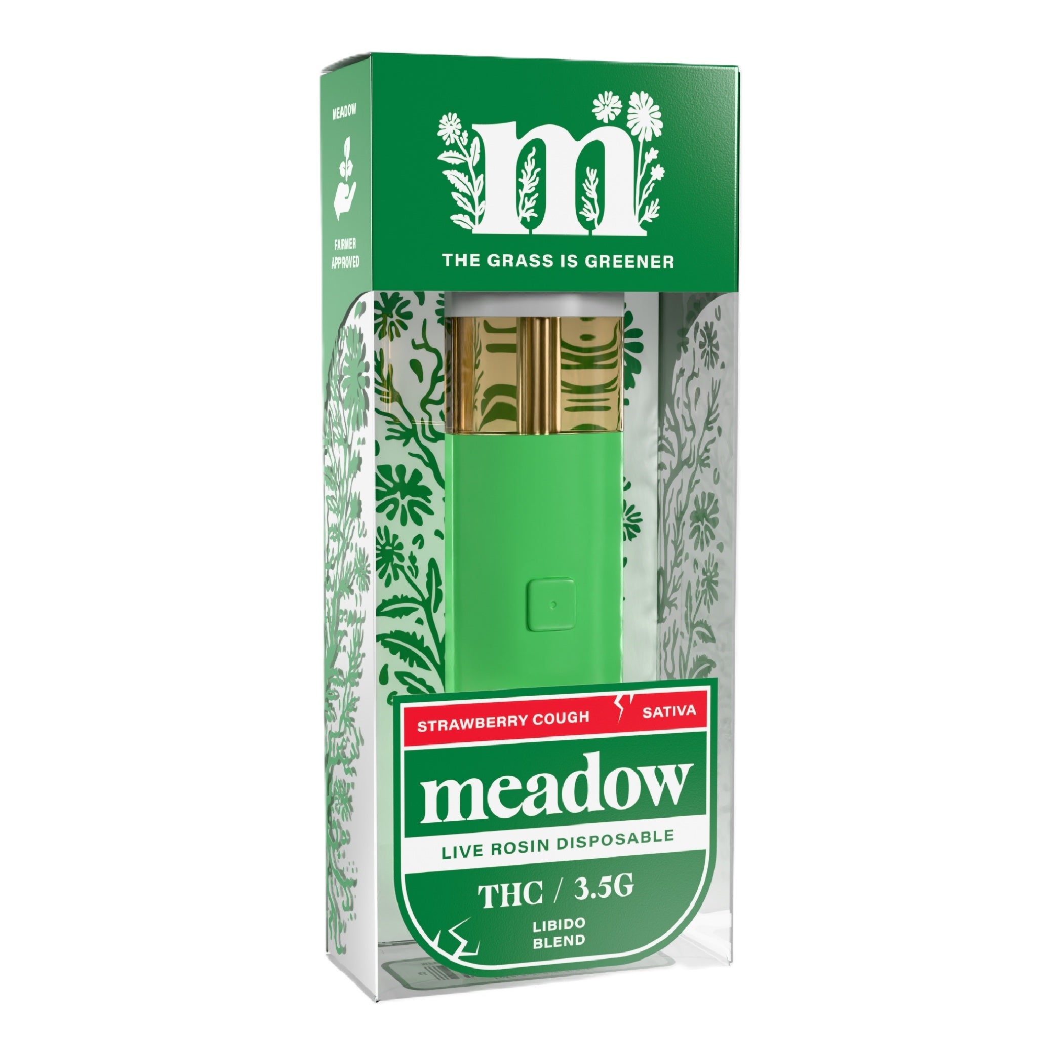 Meadow Effective Base THC Live Rosin Vaporizer - 3500mg
