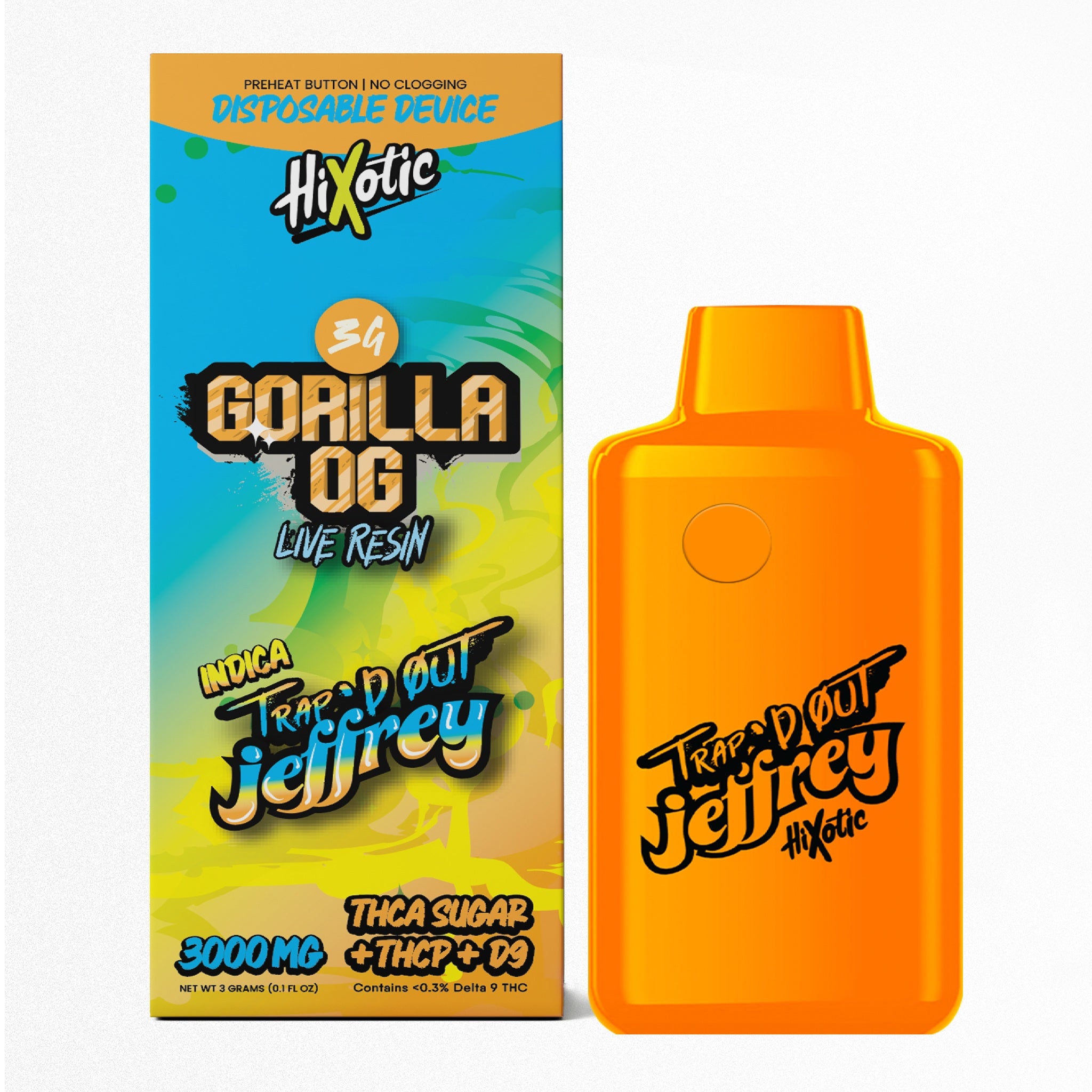 Trapd Out Jeffrey THC-A Sugar Blend Vaporizer - 3000mg