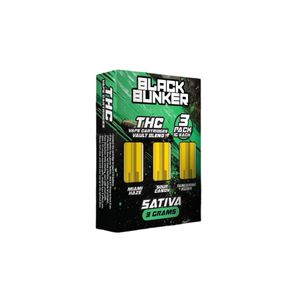 Black Bunker THC Triple Pack Vape Cartridges - 3000mg