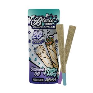 Chapo Blanco Diamond Dusted THC-A Duo Pre-Roll - 2g