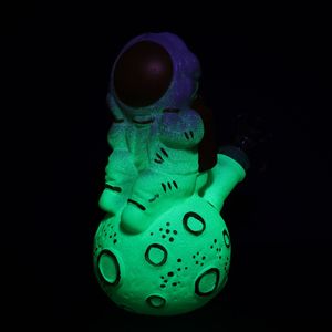 Dreamy Astronaut Glow In The Dark Painted Bong - 7in
