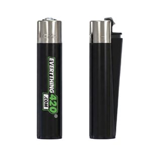 E420 Black Logo Clipper Lighter