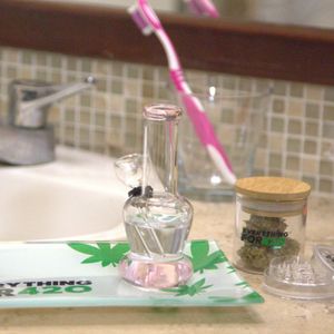 Pink Portable Two Tone Carb Bong - 5in