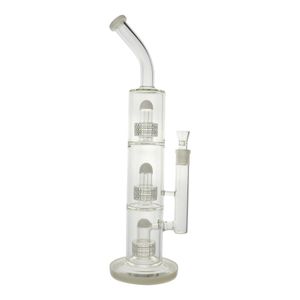 Triple Matrix Chamber Bong - 15 inches percolator bong
